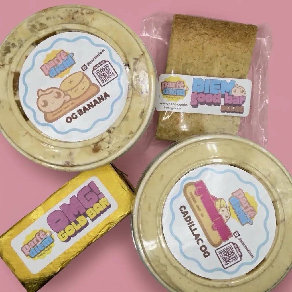 Parfé Diem Crave Combo — two parfaits, an OMG Gold Bar, and a DIEM Bar
